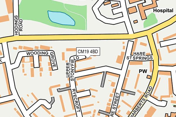 CM19 4BD map - OS OpenMap – Local (Ordnance Survey)