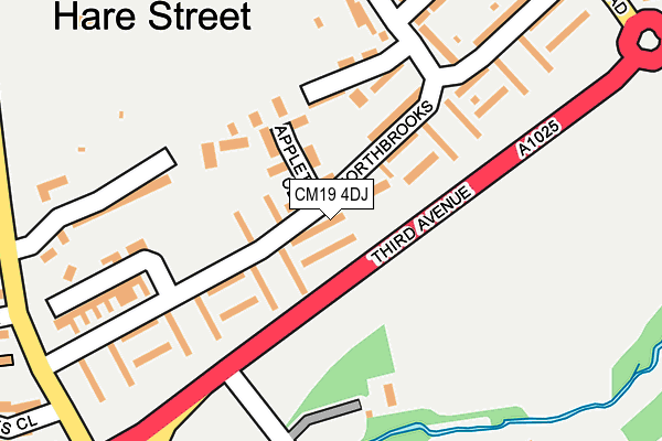 CM19 4DJ map - OS OpenMap – Local (Ordnance Survey)