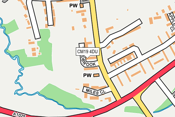 CM19 4DU map - OS OpenMap – Local (Ordnance Survey)