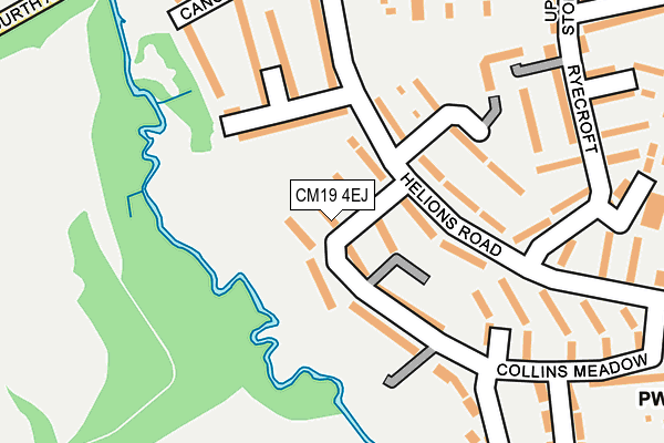 CM19 4EJ map - OS OpenMap – Local (Ordnance Survey)