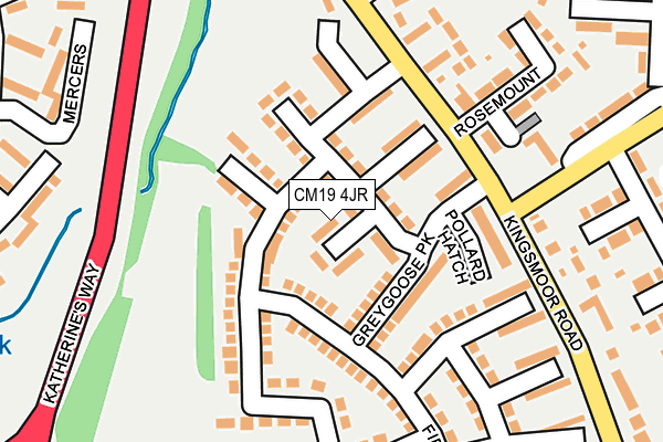CM19 4JR map - OS OpenMap – Local (Ordnance Survey)