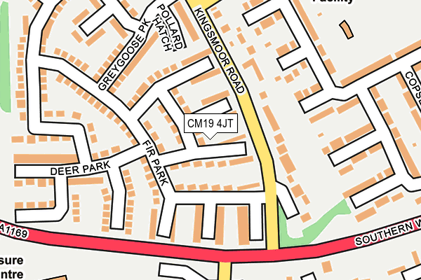 CM19 4JT map - OS OpenMap – Local (Ordnance Survey)