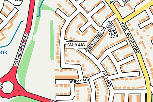 CM19 4JW map - OS OpenMap – Local (Ordnance Survey)