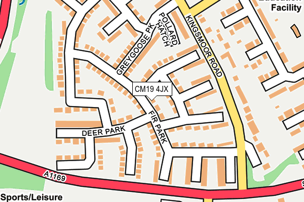 CM19 4JX map - OS OpenMap – Local (Ordnance Survey)