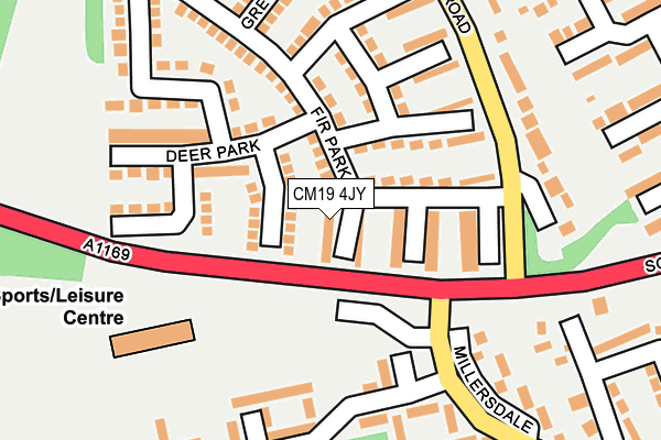CM19 4JY map - OS OpenMap – Local (Ordnance Survey)