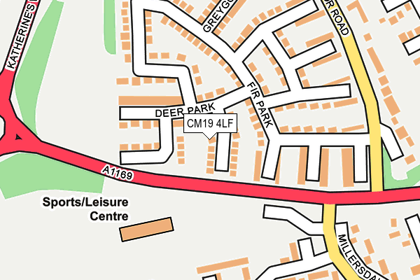 CM19 4LF map - OS OpenMap – Local (Ordnance Survey)