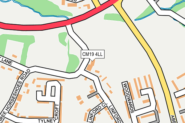 CM19 4LL map - OS OpenMap – Local (Ordnance Survey)