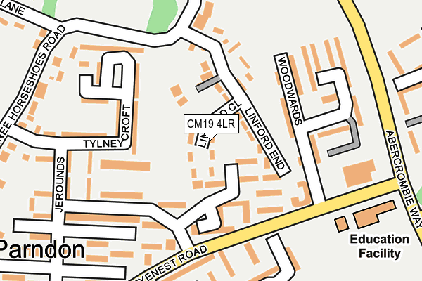 CM19 4LR map - OS OpenMap – Local (Ordnance Survey)