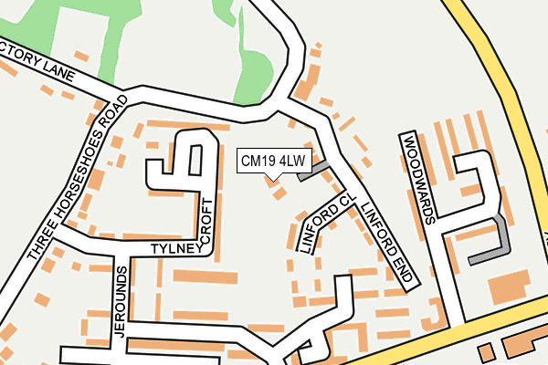 CM19 4LW map - OS OpenMap – Local (Ordnance Survey)