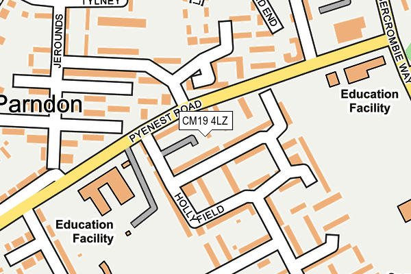 CM19 4LZ map - OS OpenMap – Local (Ordnance Survey)
