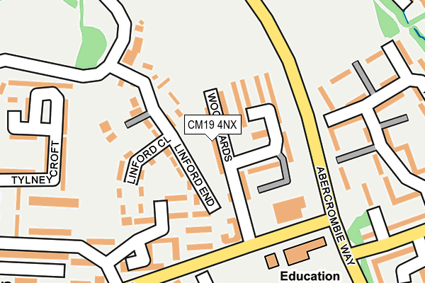 CM19 4NX map - OS OpenMap – Local (Ordnance Survey)
