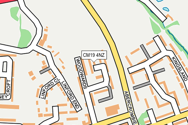 CM19 4NZ map - OS OpenMap – Local (Ordnance Survey)