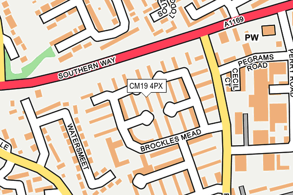 CM19 4PX map - OS OpenMap – Local (Ordnance Survey)
