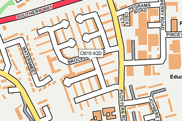 CM19 4QD map - OS OpenMap – Local (Ordnance Survey)