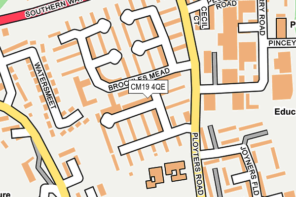CM19 4QE map - OS OpenMap – Local (Ordnance Survey)