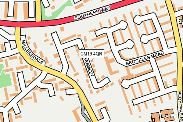 CM19 4QR map - OS OpenMap – Local (Ordnance Survey)
