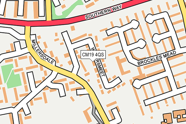 CM19 4QS map - OS OpenMap – Local (Ordnance Survey)