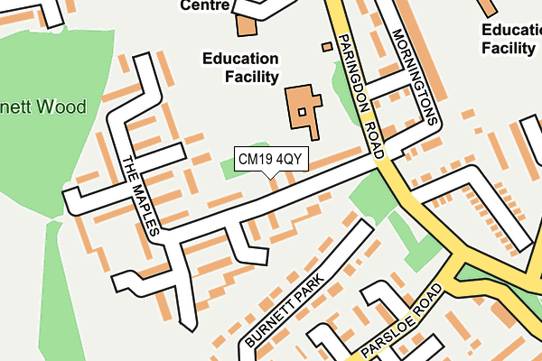 CM19 4QY map - OS OpenMap – Local (Ordnance Survey)