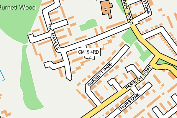 CM19 4RD map - OS OpenMap – Local (Ordnance Survey)