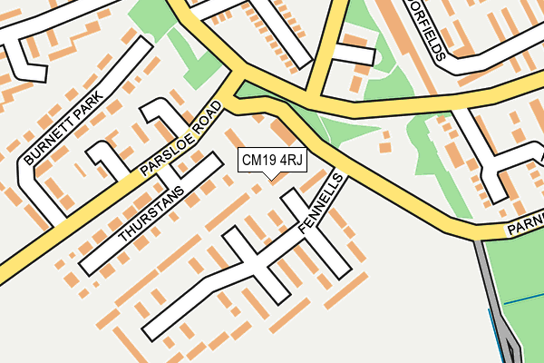 CM19 4RJ map - OS OpenMap – Local (Ordnance Survey)