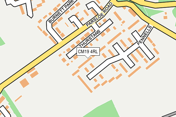 CM19 4RL map - OS OpenMap – Local (Ordnance Survey)