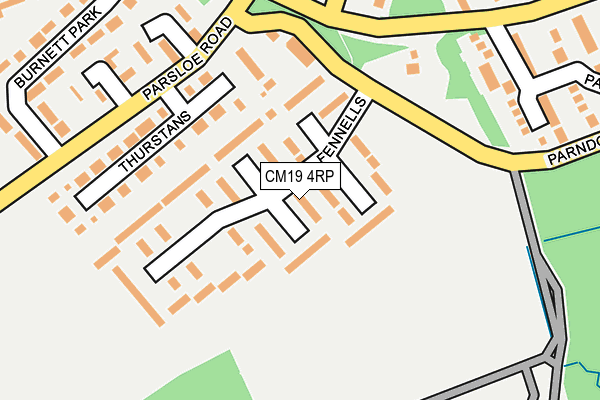 CM19 4RP map - OS OpenMap – Local (Ordnance Survey)