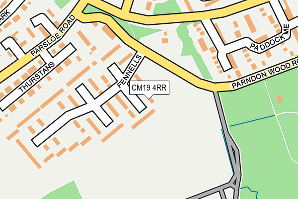 CM19 4RR map - OS OpenMap – Local (Ordnance Survey)