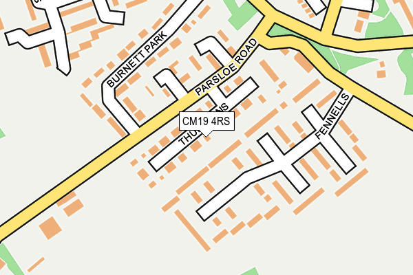 CM19 4RS map - OS OpenMap – Local (Ordnance Survey)