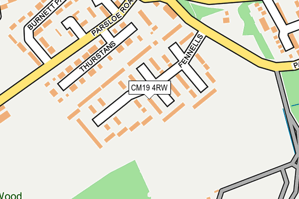 CM19 4RW map - OS OpenMap – Local (Ordnance Survey)