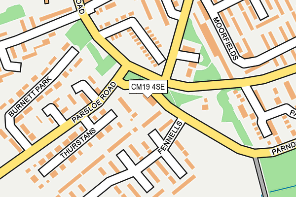CM19 4SE map - OS OpenMap – Local (Ordnance Survey)
