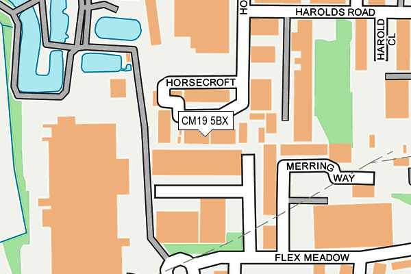 CM19 5BX map - OS OpenMap – Local (Ordnance Survey)