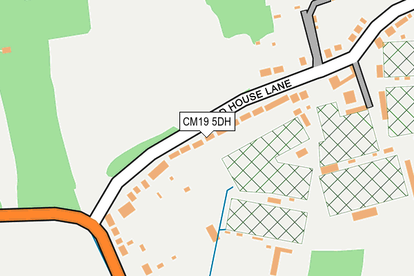 CM19 5DH map - OS OpenMap – Local (Ordnance Survey)