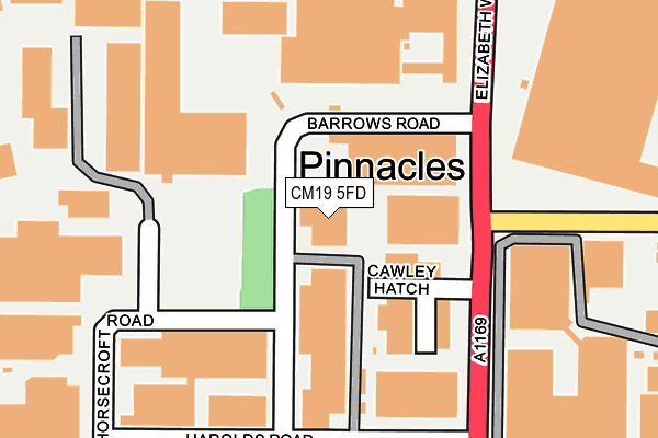 CM19 5FD map - OS OpenMap – Local (Ordnance Survey)