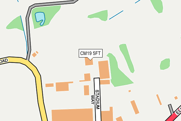 CM19 5FT map - OS OpenMap – Local (Ordnance Survey)