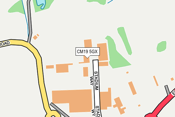 CM19 5GX map - OS OpenMap – Local (Ordnance Survey)