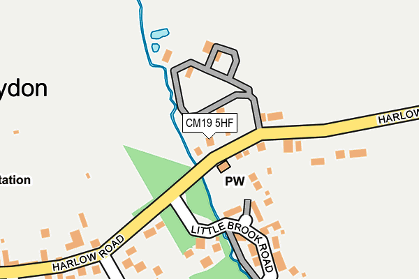 CM19 5HF map - OS OpenMap – Local (Ordnance Survey)