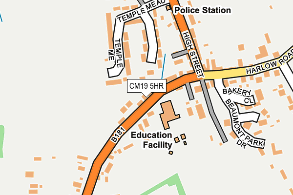 CM19 5HR map - OS OpenMap – Local (Ordnance Survey)
