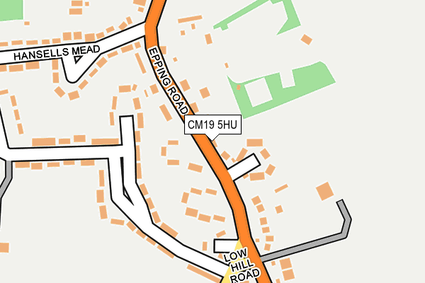 CM19 5HU map - OS OpenMap – Local (Ordnance Survey)