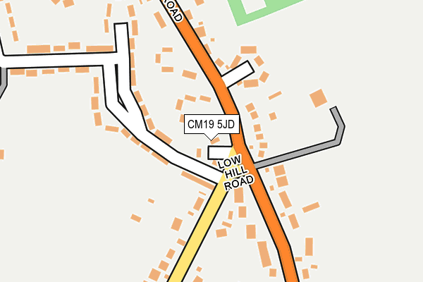 CM19 5JD map - OS OpenMap – Local (Ordnance Survey)