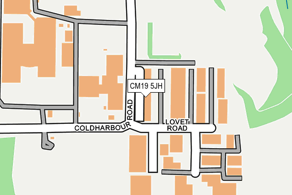 CM19 5JH map - OS OpenMap – Local (Ordnance Survey)
