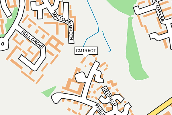 CM19 5QT map - OS OpenMap – Local (Ordnance Survey)