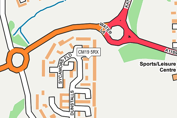 CM19 5RX map - OS OpenMap – Local (Ordnance Survey)