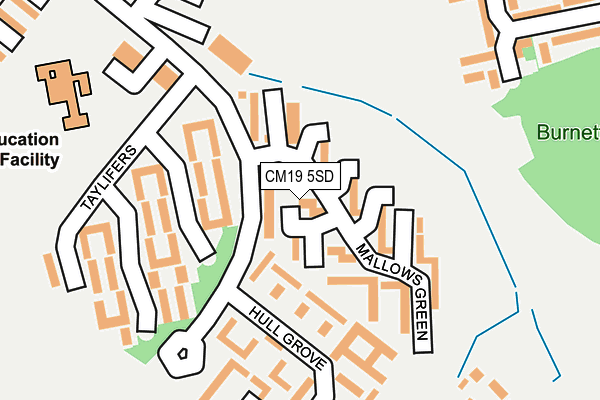CM19 5SD map - OS OpenMap – Local (Ordnance Survey)