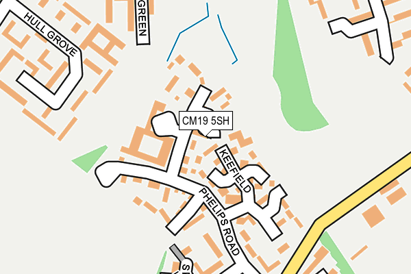 CM19 5SH map - OS OpenMap – Local (Ordnance Survey)
