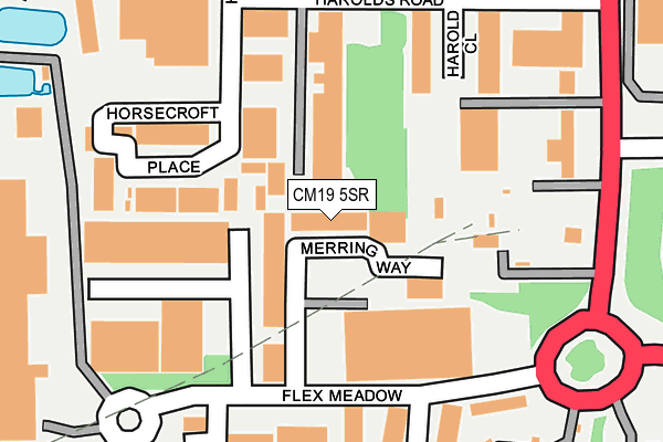 CM19 5SR map - OS OpenMap – Local (Ordnance Survey)