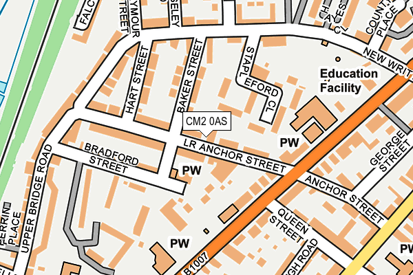 CM2 0AS map - OS OpenMap – Local (Ordnance Survey)