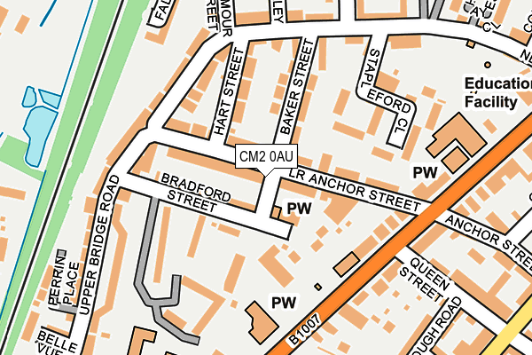 CM2 0AU map - OS OpenMap – Local (Ordnance Survey)