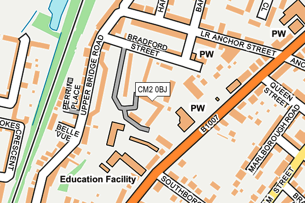 CM2 0BJ map - OS OpenMap – Local (Ordnance Survey)