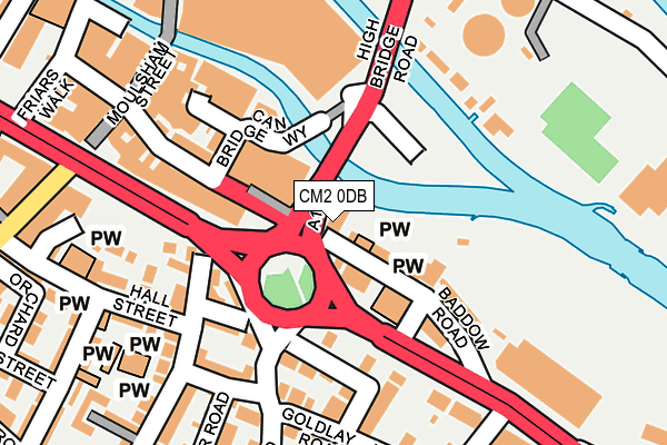 CM2 0DB map - OS OpenMap – Local (Ordnance Survey)