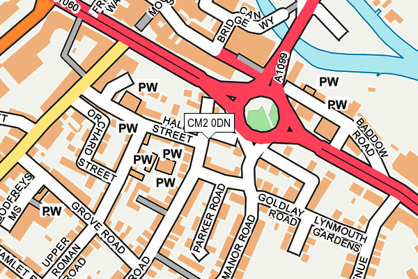 CM2 0DN map - OS OpenMap – Local (Ordnance Survey)